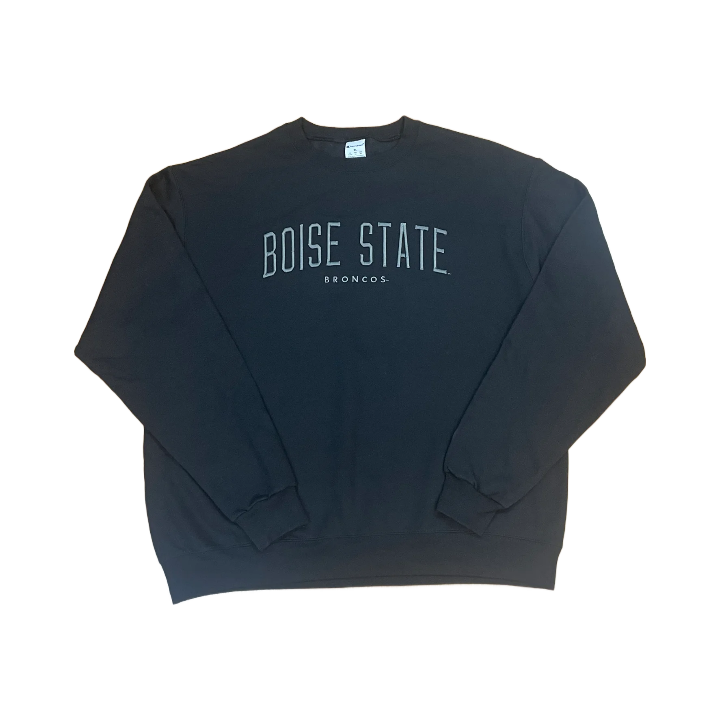 Boise State Broncos Champion Unisex Oversized Crewneck Sweatshirt (Black)