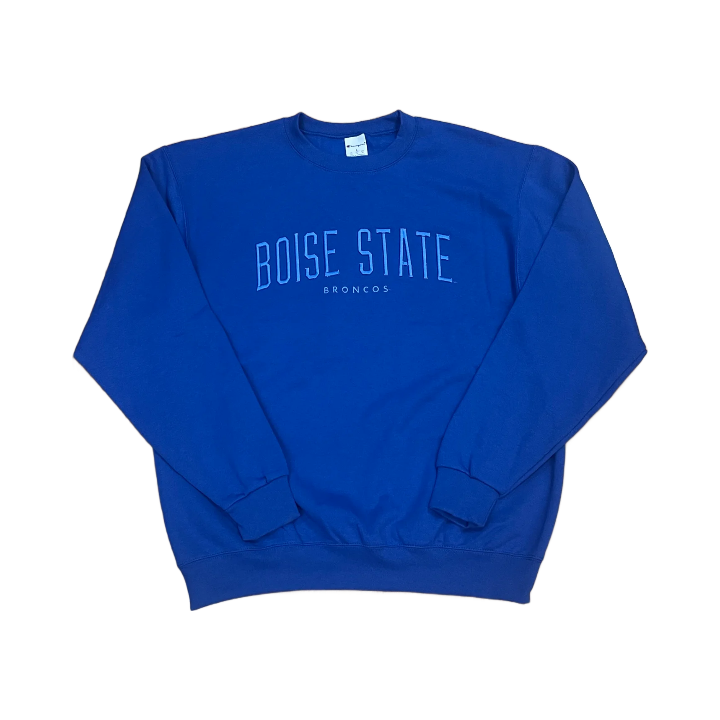 Boise State Broncos Champion Unisex Oversized Crewneck Sweatshirt (Blue)