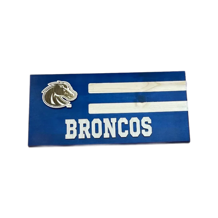 Boise State Broncos Timeless Etchings Bronco Nation Wooden Sign (Blue)