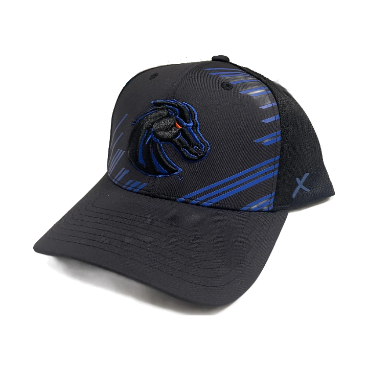 Boise State Broncos CapX Striped Flex Fit Hat (Black)