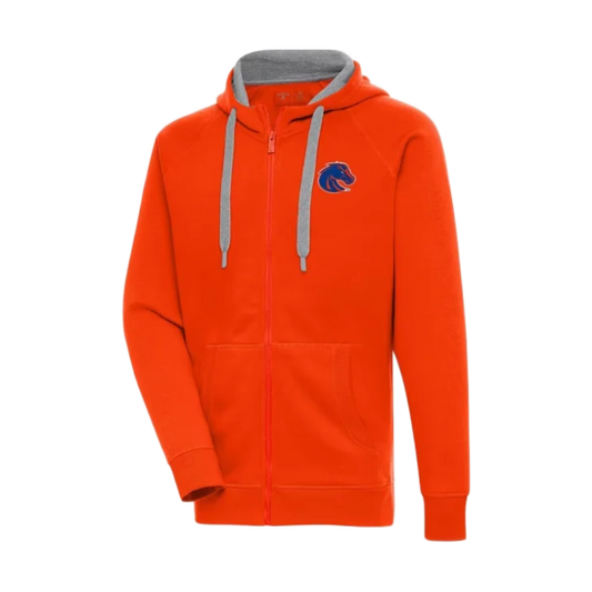Boise State Broncos Antigua Women's Full-Zip Hoodie (Orange)