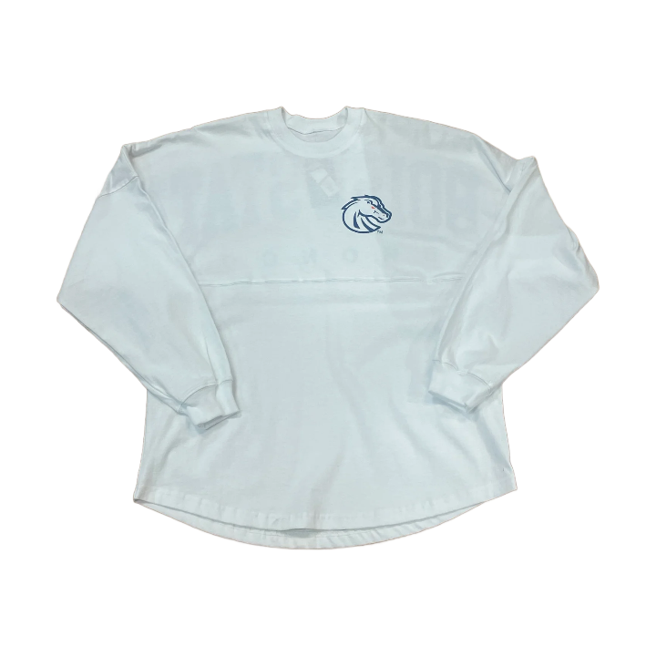 Boise State Broncos Spirit Jersey Unisex Oversized Glitter (White)