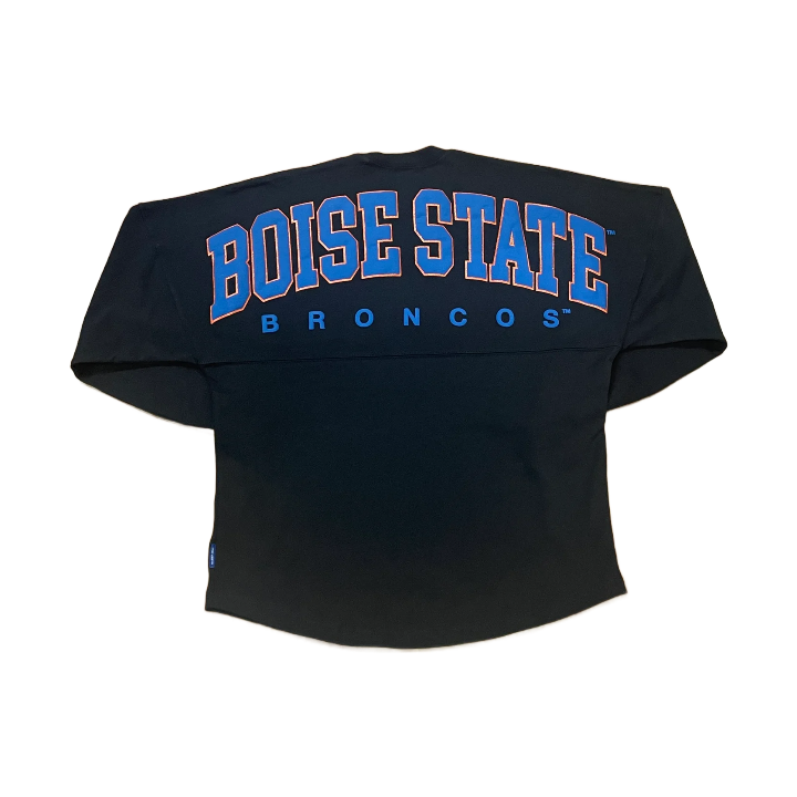 Boise State Broncos Spirit Jersey Unisex Oversized Glitter (Black)