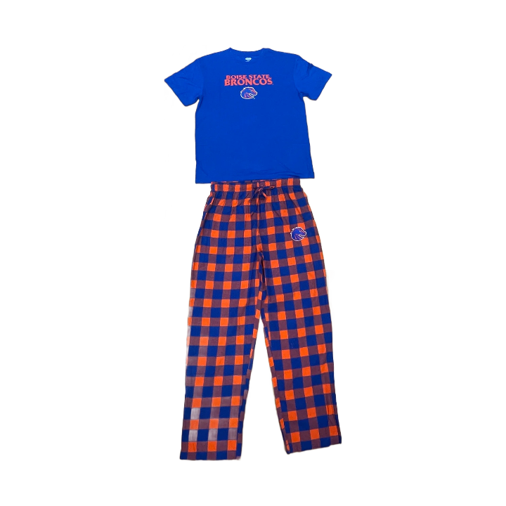 Boise State Bronco College Concepts Pajama Set (Blue/Orange)