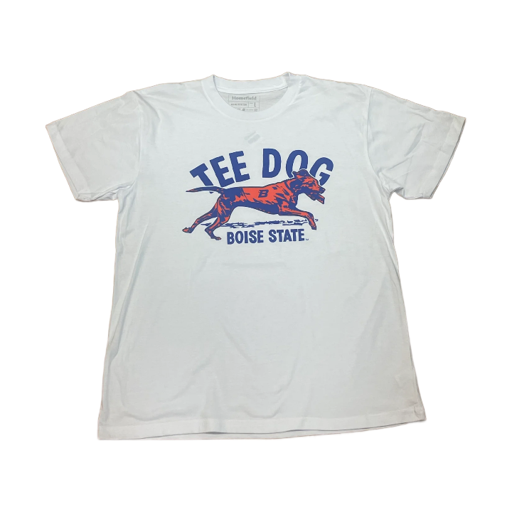 Boise State Broncos Homefield Men's Tee Dog T-Shirt (White)