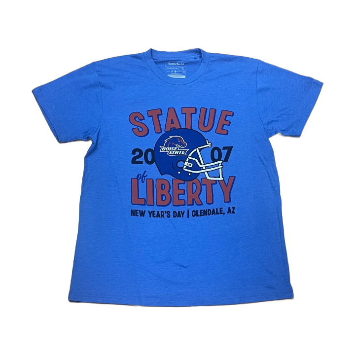 Boise State Broncos Homefield Men's Statue of Liberty T-Shirt (Blue)