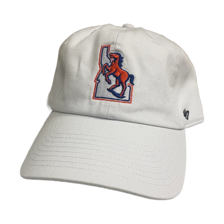 Boise State Broncos 47Brand Clean Up Vault Adjustable Hat (White)