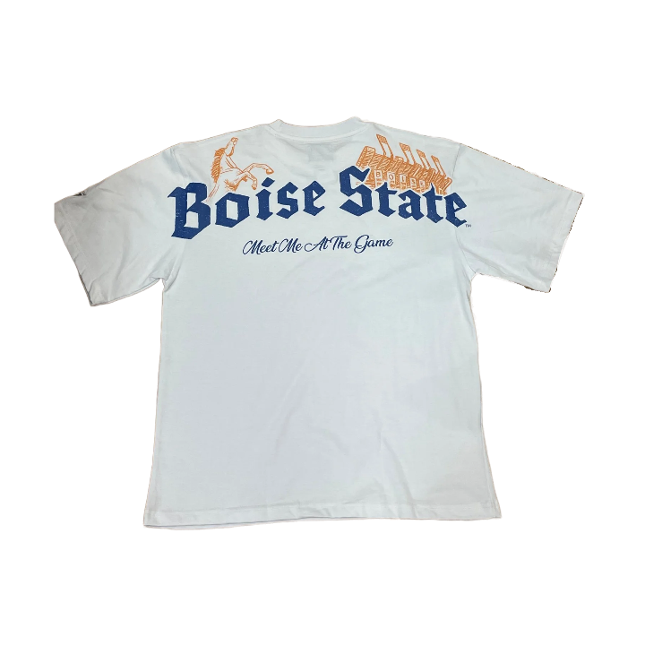 Boise State Broncos Woodn Grail Men's Oversized Medieval T-Shirt (White)