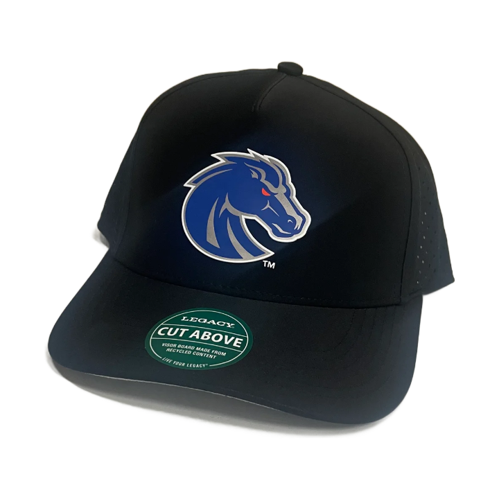 Boise State Broncos Legacy Cut Above A-Frame Mesh Snapback Hat (Black)