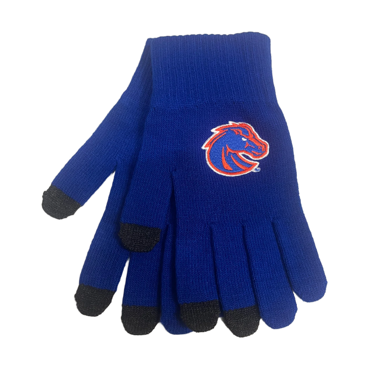 Boise State Broncos Logo Fit Texting Gloves (Blue)