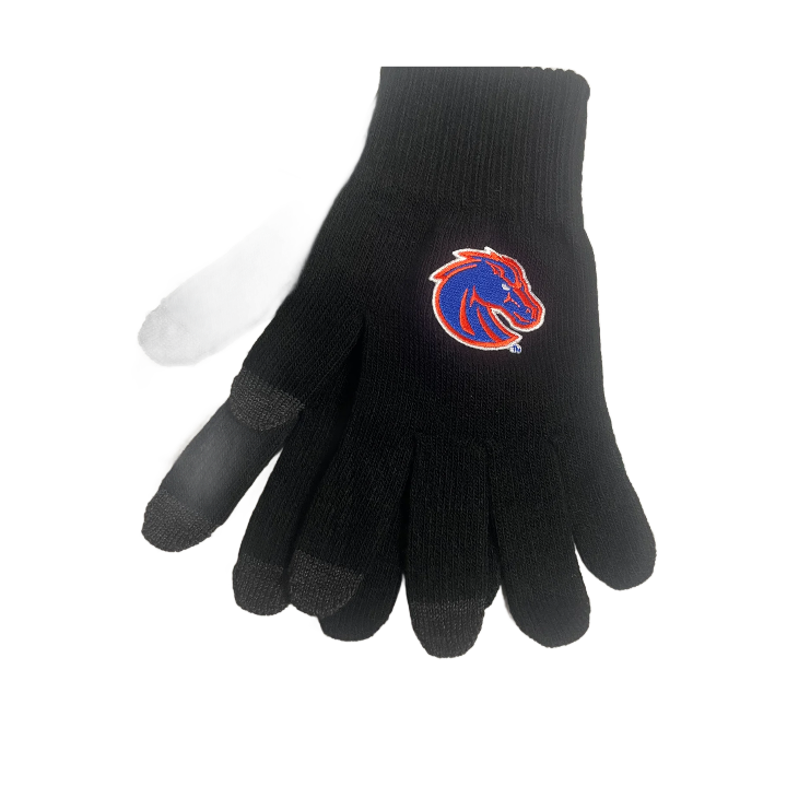 Boise State Broncos Logo Fit Texting Gloves (Black)