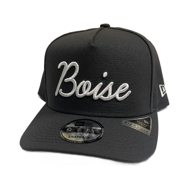 New Era Script Boise 9Fifty A-Frame Snapback Hat (Graphite)