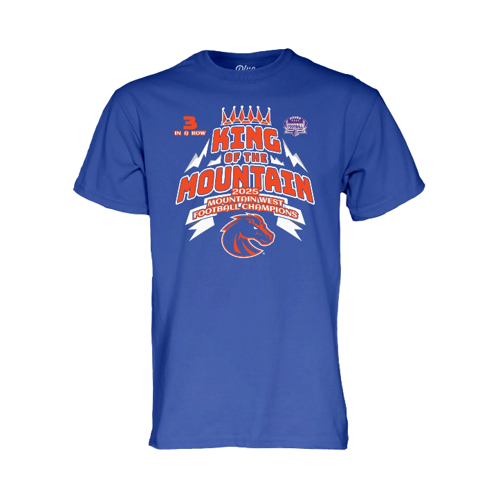 Boise State Broncos 2025 Mountain West Champions King of the Mountain T-Shirt