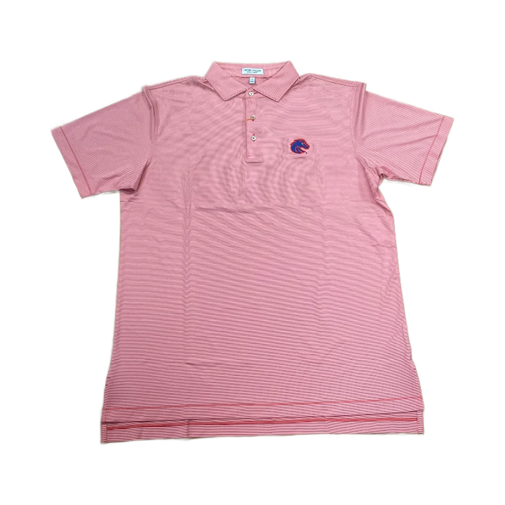 Boise State Broncos Peter Millar Striped Polo (Orange)