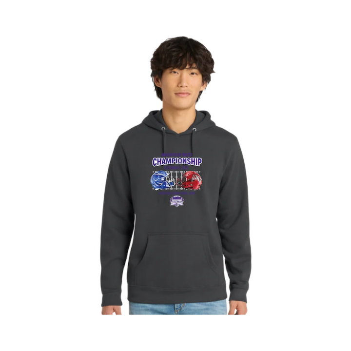 2025 Mountain West Championship Men's Dueling Helmet Hoodie (Charcoal)