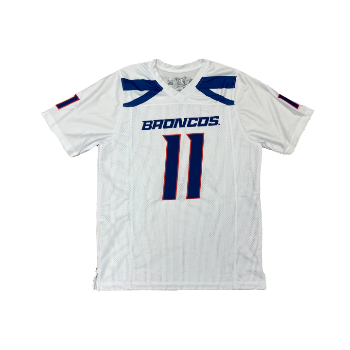 boise state 2019 football helmet auction Boise State Broncos Men's Retro Brand Kellen Moore Football Jersey (White) L