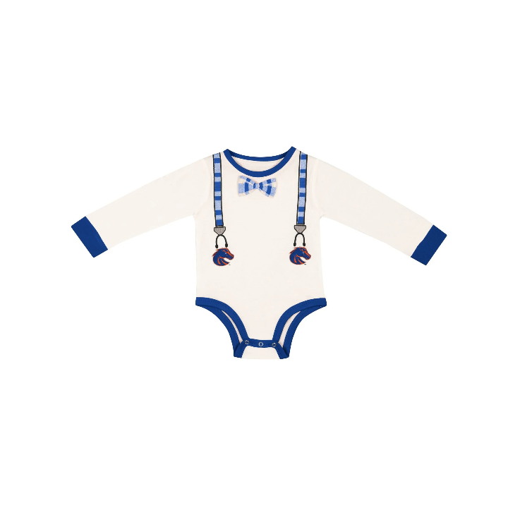 Boise State Broncos Colosseum Infant Suspenders Onesie (White)