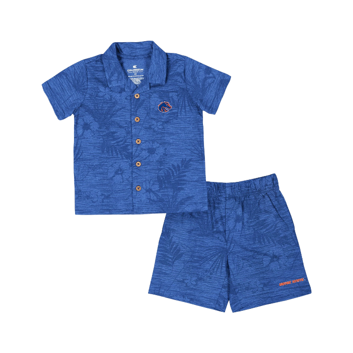 Boise State Broncos Colosseum Toddler Hawaiian Set (Blue)