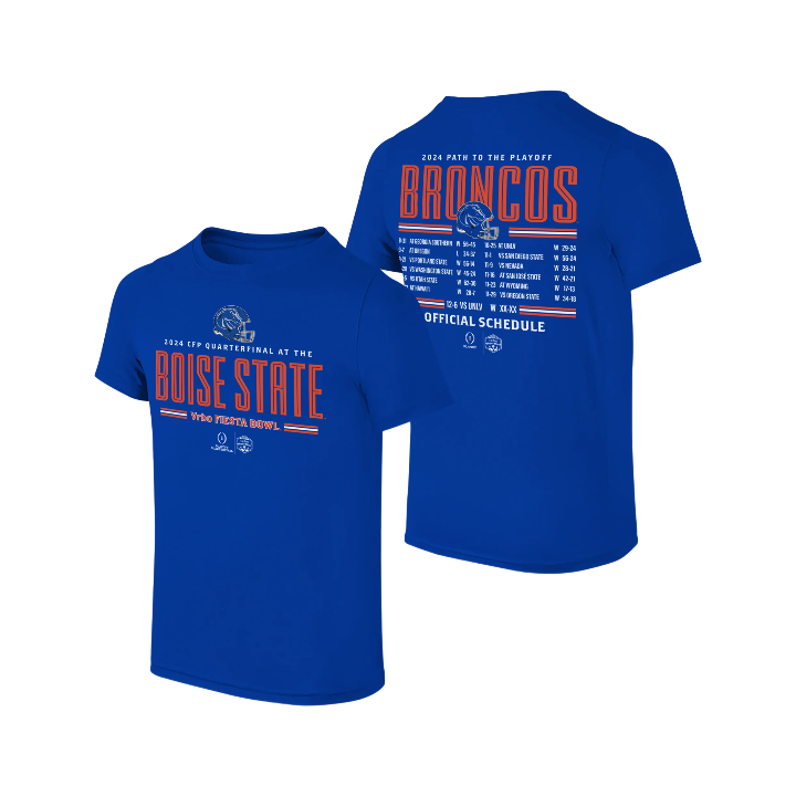 Boise State Broncos CFP Youth Schedule T-Shirt