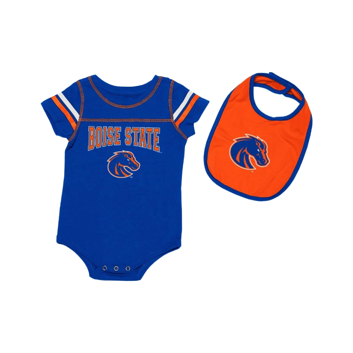 Boise State Broncos Colosseum Infant Onesie & Bib Set (Blue/Orange)