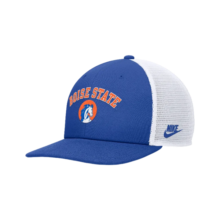 Boise State Broncos Nike Pro Retro Snapback Trucker Hat (Blue)