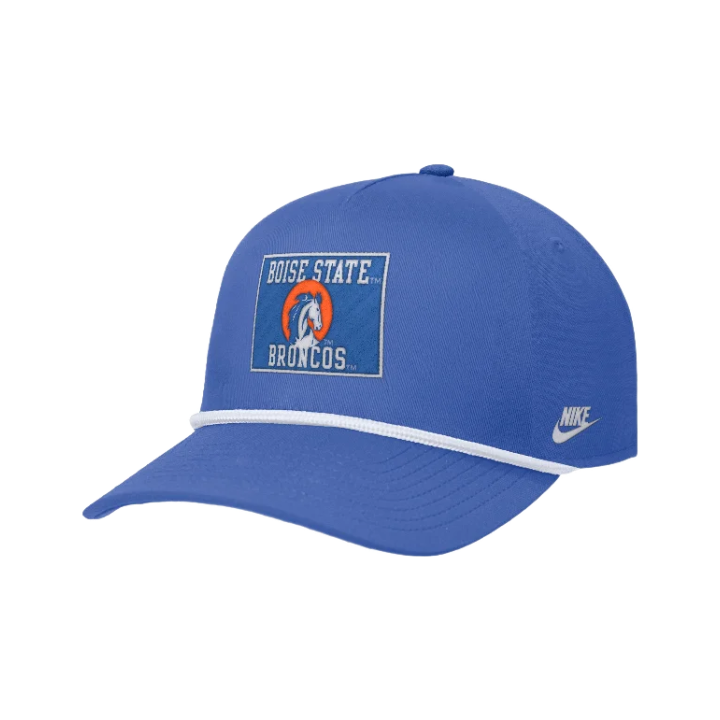 Boise State Broncos Nike Rise Retro Rope Snapback Hat (Blue)