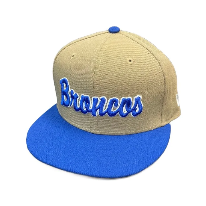 Boise State Broncos New Era Script Cursive 59Fifty Fitted Hat (Brown/Blue)