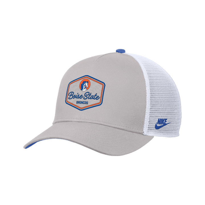 Boise State Broncos Nike Vintage Rise Snapback Trucker Hat (Grey)