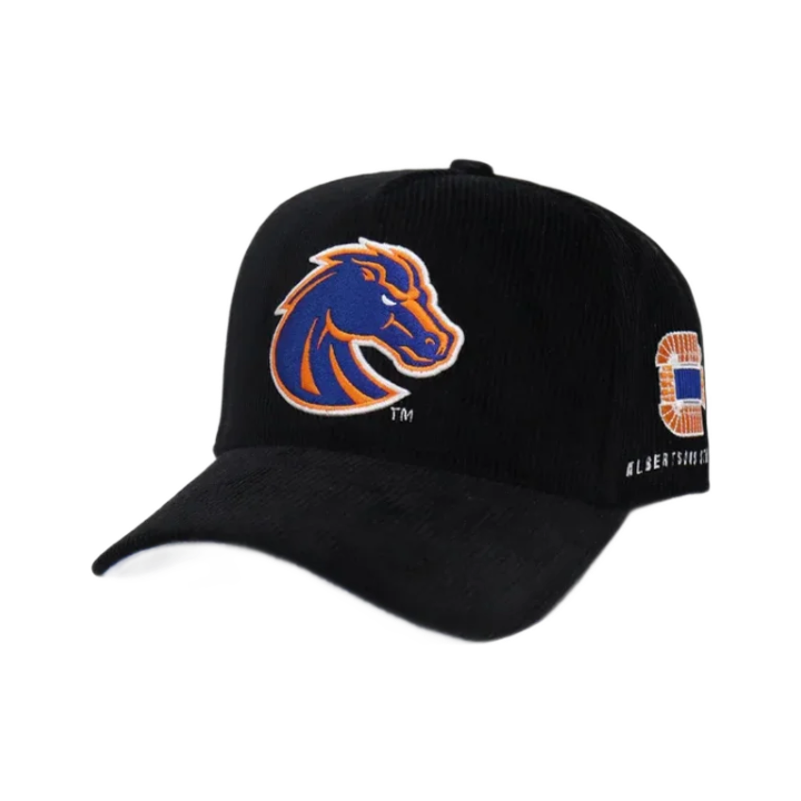 Boise State Broncos Woodn Grail Corduroy A-Frame Snapback Hat (Black)