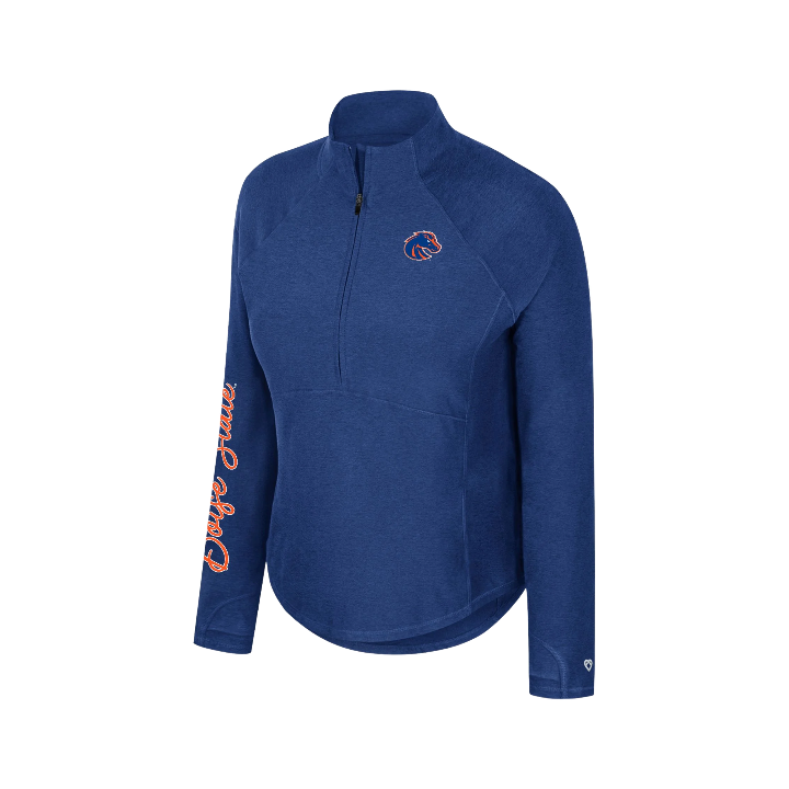Boise State Broncos Women's Colosseum 1/4 Zip Jacket (Blue)