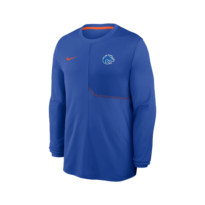 Boise State Broncos Men's Nike On-Field UV Long Sleeve Dri-Fit T-Shirt (Blue)