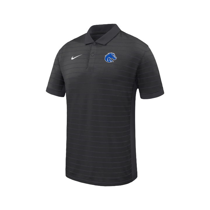 Boise State Broncos Men's Nike On-Field Striped Dri-Fit Polo (Black)