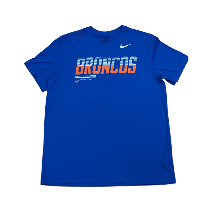 Boise State Broncos Men's Nike "Broncos" Dri-Fit T-Shirt (Blue)