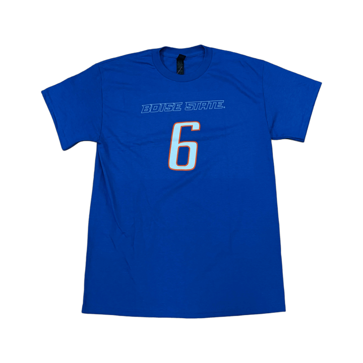 Boise State Broncos Youth Select "Carmichael" Name and Number Basketball T-Shirt (Blue)