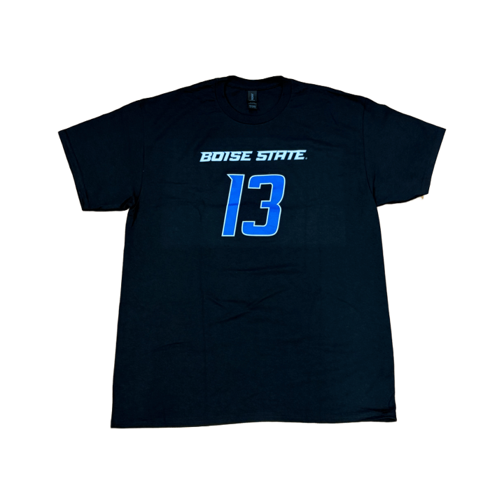 Boise State Broncos Men's Select "Meadow" Name and Number Basketball T-Shirt (Black)