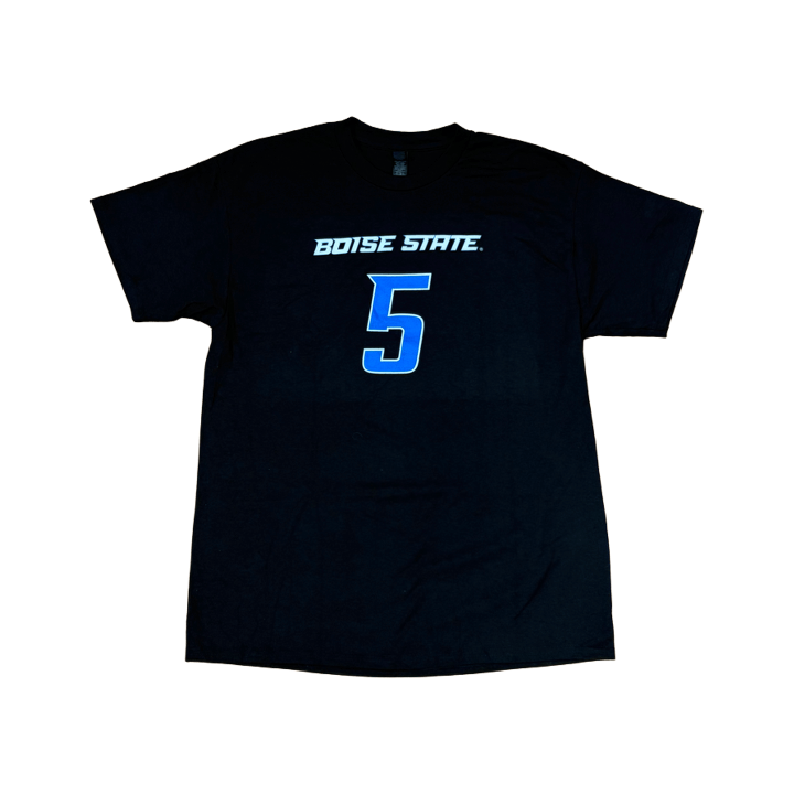 Boise State Broncos Men's Select "Keene" Name and Number Basketball T-Shirt (Black)