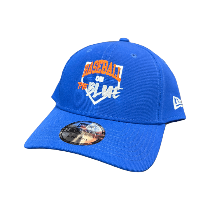 Boise State Broncos New Era Baseball on the Blue 9Forty Velcro Adjustable Hat (Blue)