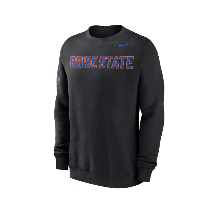 Boise State Broncos Men's Nike Embroidered Crewneck Sweatshirt (Black)