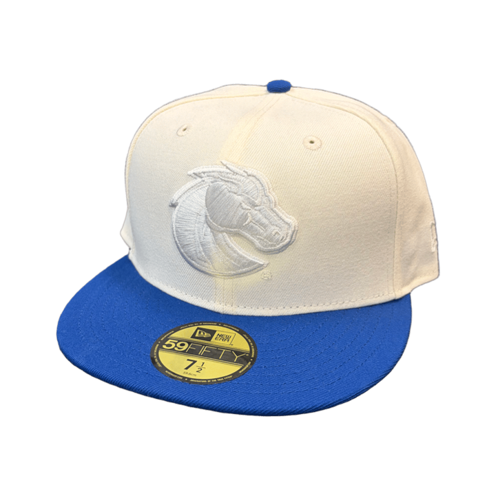 Boise State Broncos New Era 59Fifty Fitted Hat (Cream/Blue)