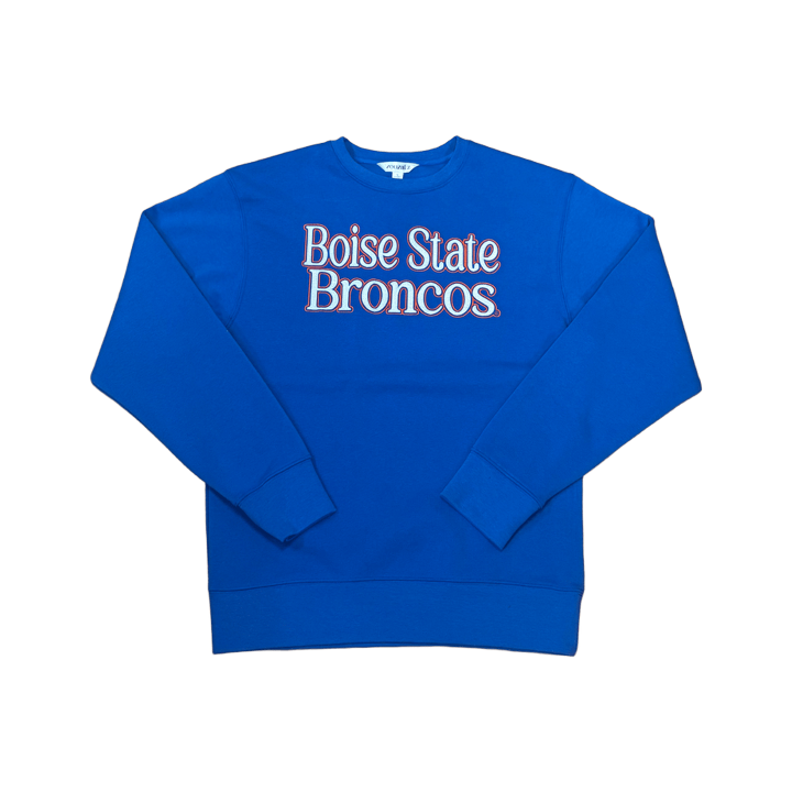 Boise State Broncos Women's ZooZatz Crewneck Sweatshirt (Blue)