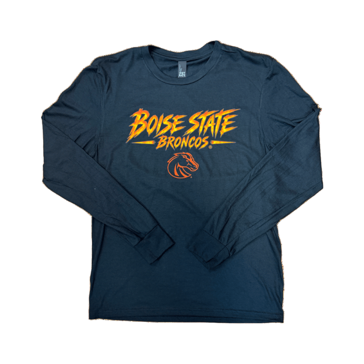 Boise State Broncos Men's District Blackout Gameday Long Sleeve T-Shirt (Black)