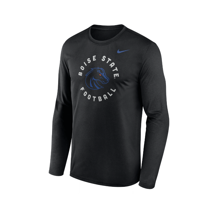 Boise State Broncos Men's Nike Coaches "Football" Dri-Fit Long Sleeve T-Shirt (Black)