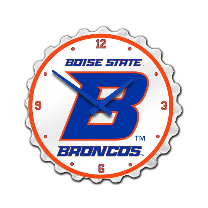 Boise State Broncos The Fan Brand "B" Bottle Cap Wall Clock