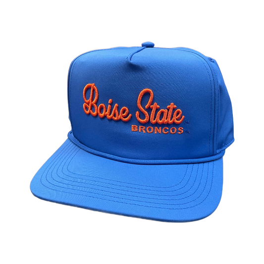Boise State Broncos Legacy Script Snapback Hat (Blue)