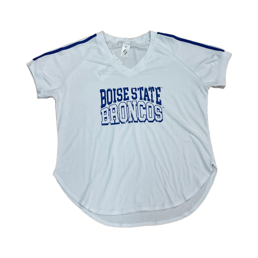 Boise State Broncos ZooZatz Women's V-Neck T-Shirt (White)