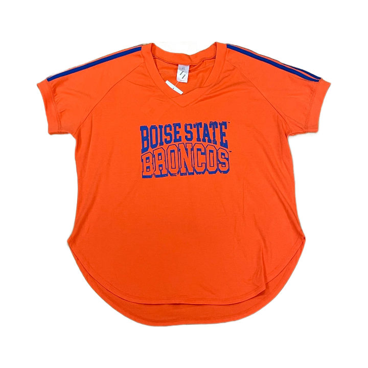 Boise State Broncos ZooZatz Women's V-Neck T-Shirt (Orange)