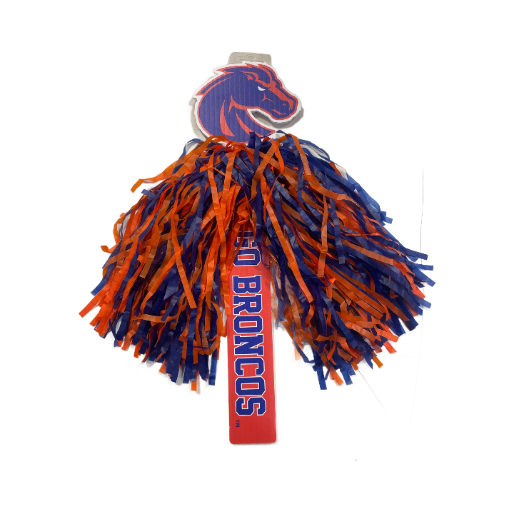 Boise State Broncos Spirit Mascot Stick Pom Poms (Blue/Orange)