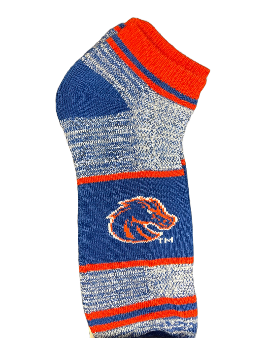 Boise State Broncos For Bare Feet 3 Pair Ankle Socks