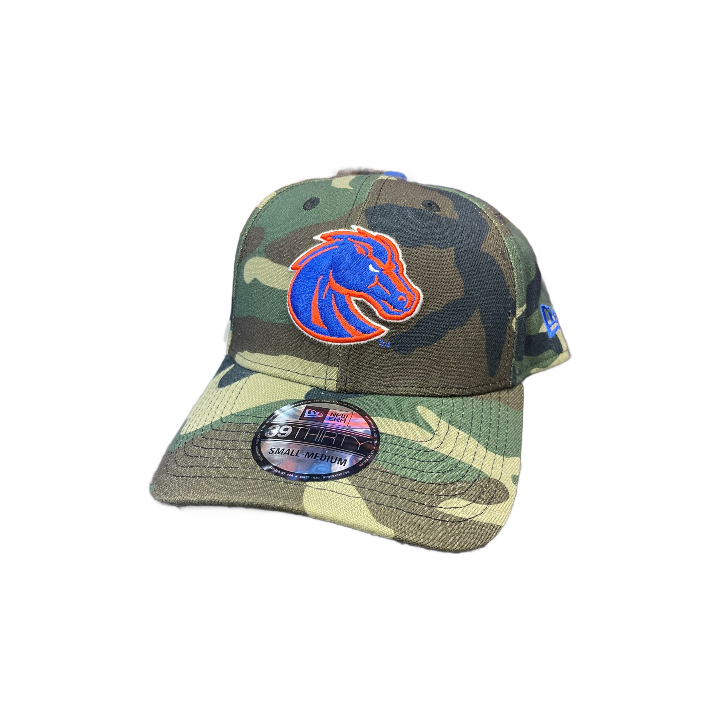 – The Store Bronco State Boise Hat New Era Fit 39Thirty and Flex Broncos Orange (Camo) Blue