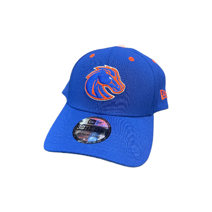 Boise State Broncos New Era Script 39Thirty Flex Fit Hat (Blue)